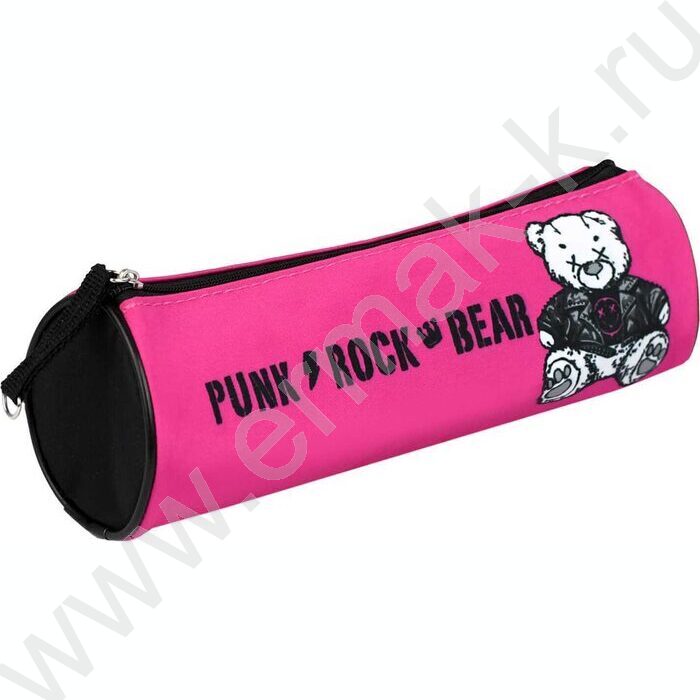 Пенал школьный микрофибра на ПВХ-основе молния "Плюшевый мишка" | Фото 1