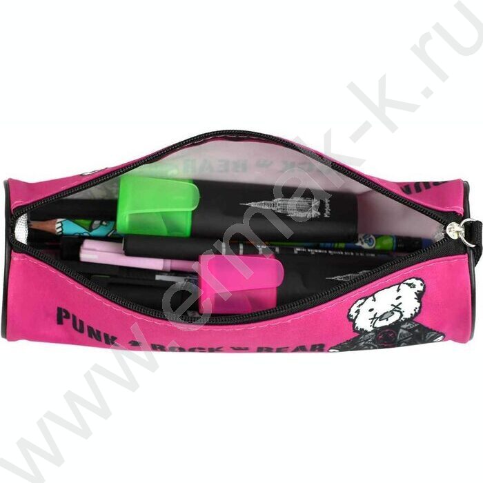 Пенал школьный микрофибра на ПВХ-основе молния "Плюшевый мишка" | Фото 5