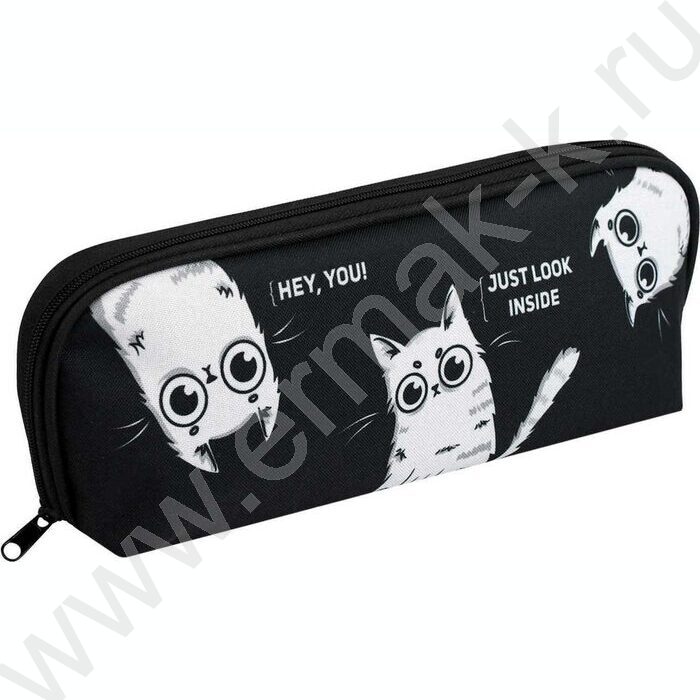Пенал школьный полиэстер молния "Три кота" | Фото 1