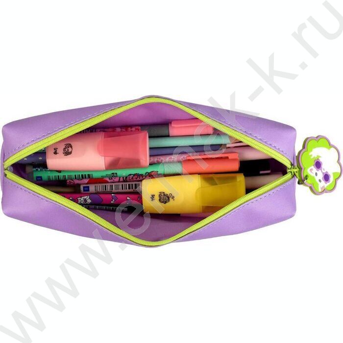 Пенал школьный искусственная кожа,цифровая печать молния "Котик в очках" | Фото 5