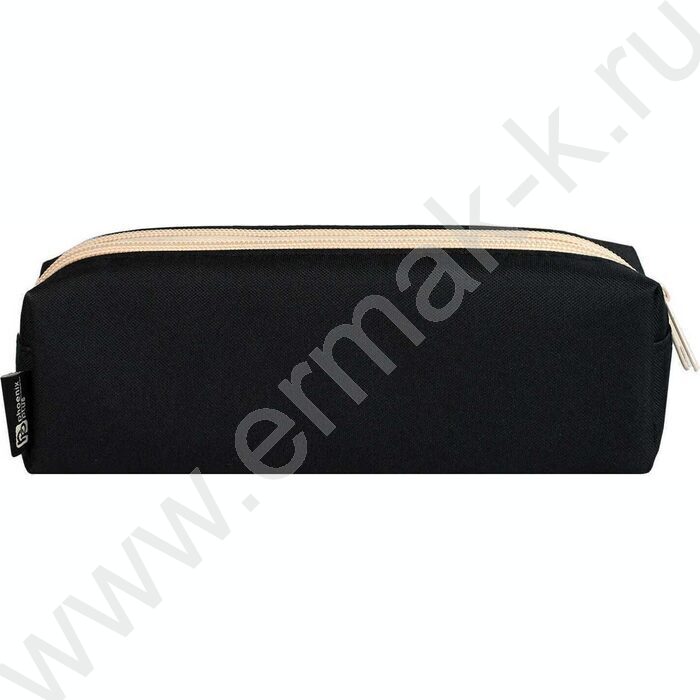 Пенал школьный полиэстер,резиновая нашивка молния "Нет зубрёжке! черный" | Фото 3