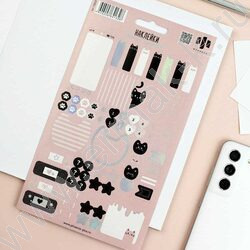 Наклейки Розовые коты/10л в наборе,кол-во наклеек на листе 60+ | Фото 5