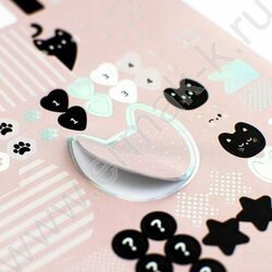 Наклейки Розовые коты/10л в наборе,кол-во наклеек на листе 60+ | Фото 7