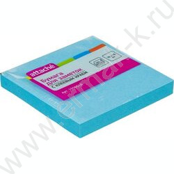 Бумага д/записей  76*76мм /100л, 70г/м²,неон,  голубая с липким краем "Bright colours" | Фото 2