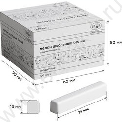 Мел белый 100шт /квадратный, средней твердости | Фото 2