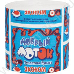 Бумага туалетная 1-сл "Добрый Моток" без втулки, 43м /серая | Фото 1