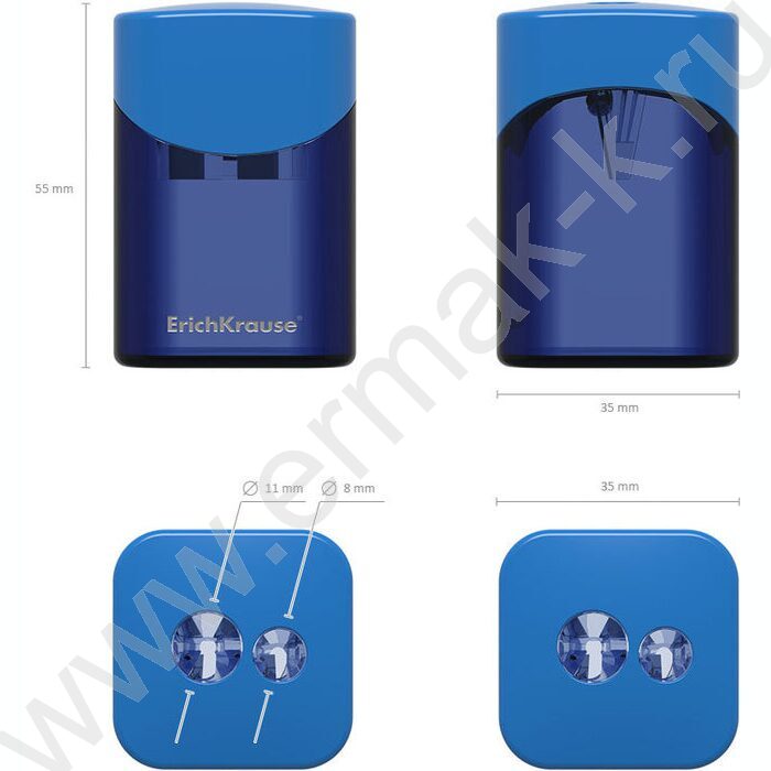 Точилка 2отв. пластик Wave ассорти | Фото 5