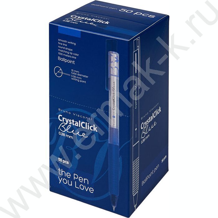 Ручка шар авт CrystalClick синяя 0,38мм | Фото 4