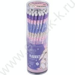 Карандаш пластиковый  с ластиком  HB Kids Color. Кролик | Фото 4