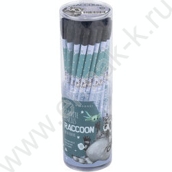 Карандаш пластиковый  с ластиком  HB Kids Color. Енот | Фото 4