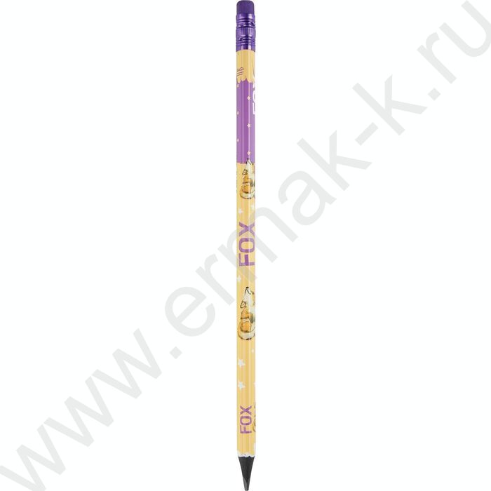 Карандаш пластиковый  с ластиком  HB Kids Color. Лисёнок | Фото 1