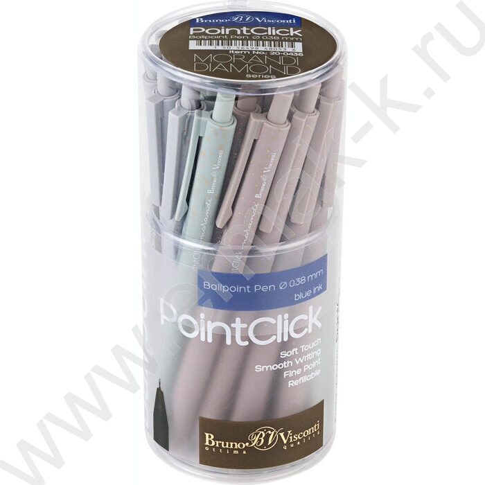 Ручка шар авт PointClick.Morandi diamond 0,38мм | Фото 8