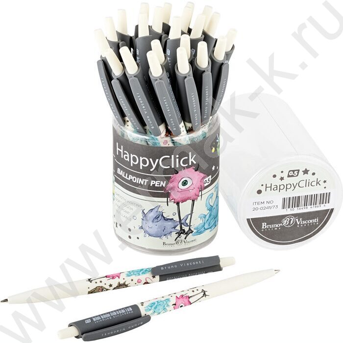 Ручка шар авт HappyClick. Монстрики синяя 0,5мм | Фото 3