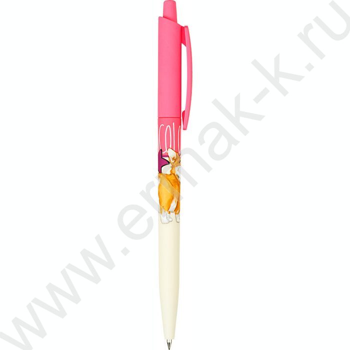 Ручка шар авт HappyClick. FunColor.Корги синяя 0,5мм | Фото 2