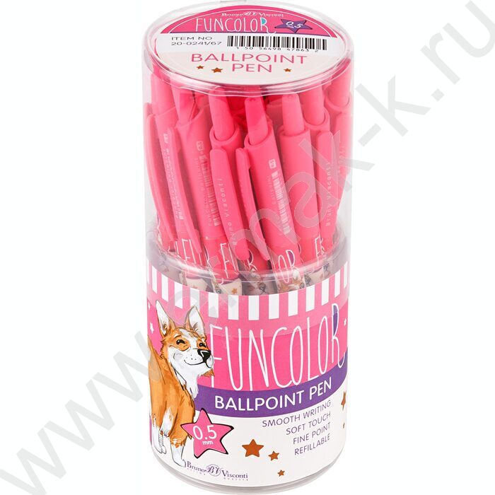 Ручка шар авт HappyClick. FunColor.Корги синяя 0,5мм | Фото 4