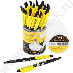 Ручка шар авт HappyClick. Гуси синяя 0,5мм | Фото 3