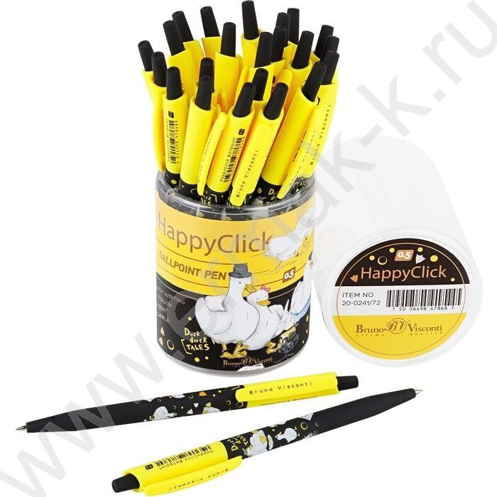 Ручка шар авт HappyClick. Гуси синяя 0,5мм | Фото 3
