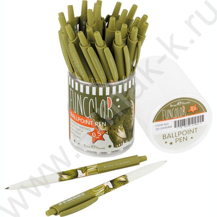 Ручка шар авт HappyClick. FunColor.Динозавр синяя 0,5мм | Фото 3