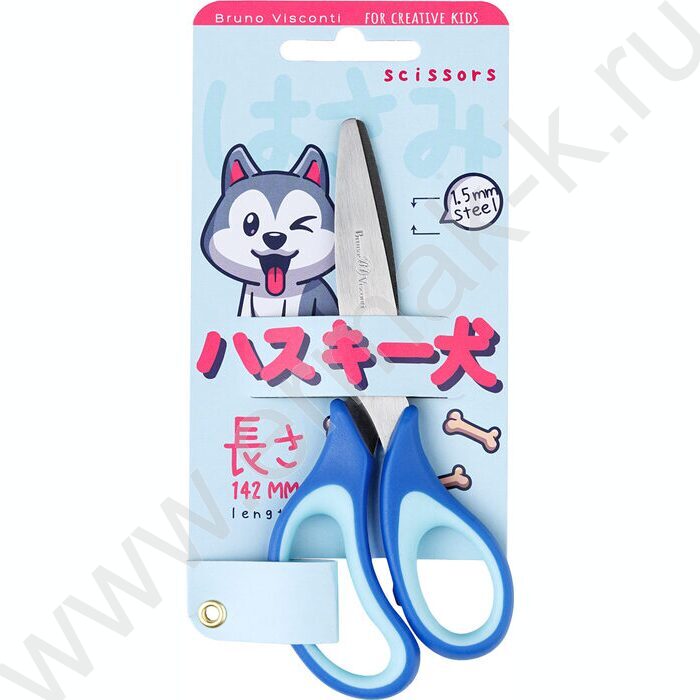 Ножницы 14,2см детские Kawall animals эргономичные ручки | Фото 3