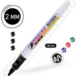 Маркер д/маркерных досок /черный/ 2мм круг "Multi Board Slim" | Фото 3