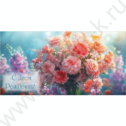 Конверт д/денег 170*82мм "С Днем Рождения!" | Фото 1