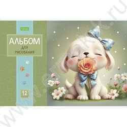 Альбом д/рисования 12л "Пушистые мордочки" ассорти | Фото 2