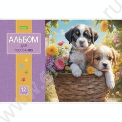Альбом д/рисования 12л "Пушистые мордочки" ассорти | Фото 3