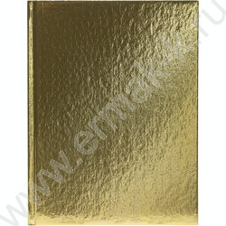 Бизнес-блокнот  80л А5 5-цв.блок/Бумвинил METALLIC тиснение CROCO Золото | Фото 2
