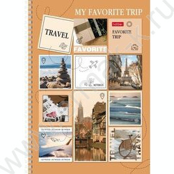 Тетрадь  80л А4 клетка /спираль /многоцветный срез/перфорация на отрыв/ "TRAVEL" | Фото 4