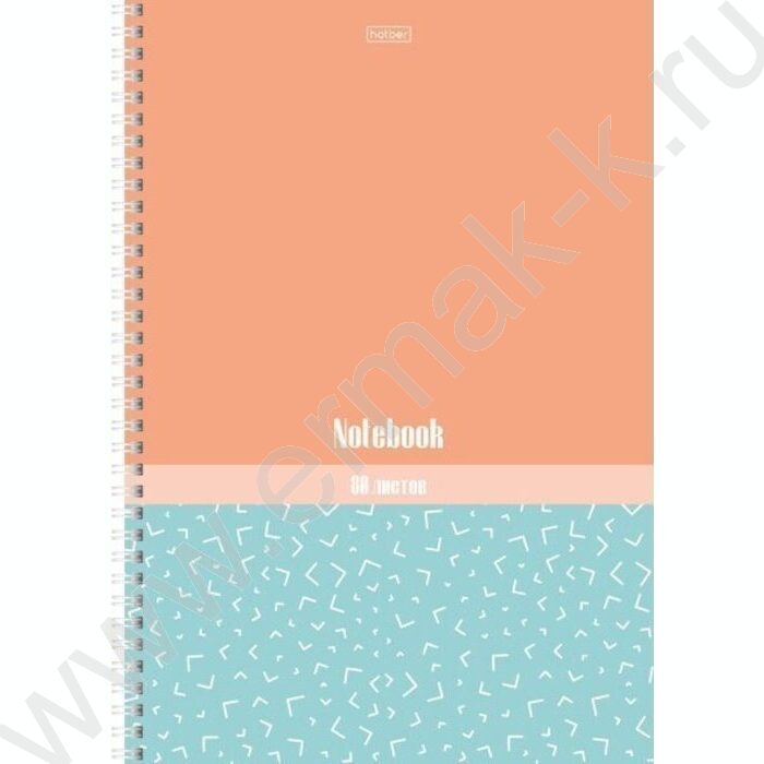 Тетрадь  80л А4 клетка /спираль /многоцветный срез/перфорация на отрыв/ "Скобочки" ламинация Sof | Фото 1
