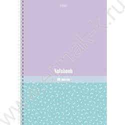 Тетрадь  80л А4 клетка /спираль /многоцветный срез/перфорация на отрыв/ "Скобочки" ламинация Sof | Фото 2