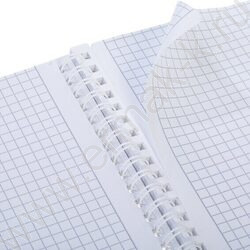 Тетрадь  80л А4 клетка /спираль /многоцветный срез/перфорация на отрыв/ "Скобочки" ламинация Sof | Фото 5