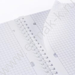 Тетрадь  80л А4 клетка/спираль/пластик.обл./многоуров.перфорация/ "VELVET  Синяя" | Фото 3