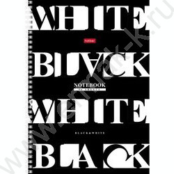 Тетрадь  96л А4 клетка/спираль/перфорация на отрыв "Черное и белое" 2вида | Фото 2