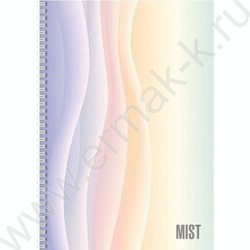 Тетрадь  96л А4 клетка/спираль/перфорация на отрыв "Mist" /ламинация Soft-touch/ 2вида | Фото 2
