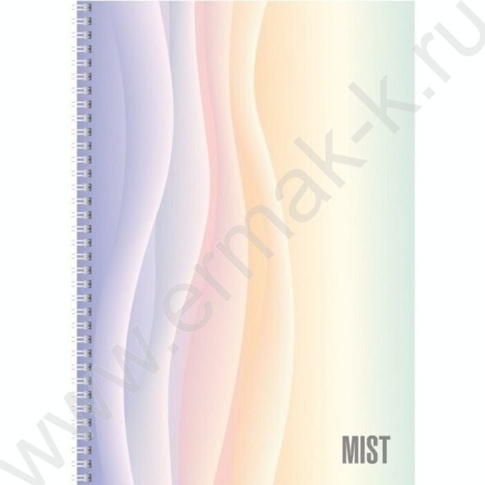Тетрадь  96л А4 клетка/спираль/перфорация на отрыв "Mist" /ламинация Soft-touch/ 2вида | Фото 2