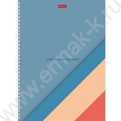 Тетрадь 120л А4 клетка/спираль/тв.обл. "Color Line" /многоцветный срез, ламинация Soft-touch | Фото 1