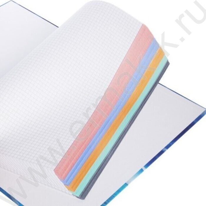 Тетрадь 120л А4 клетка/спираль/тв.обл. "Color Line" /многоцветный срез, ламинация Soft-touch | Фото 2