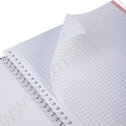 Тетрадь 120л А4 клетка/спираль/тв.обл. "Wave" /многоцветный срез, ламинация Soft-touch | Фото 3