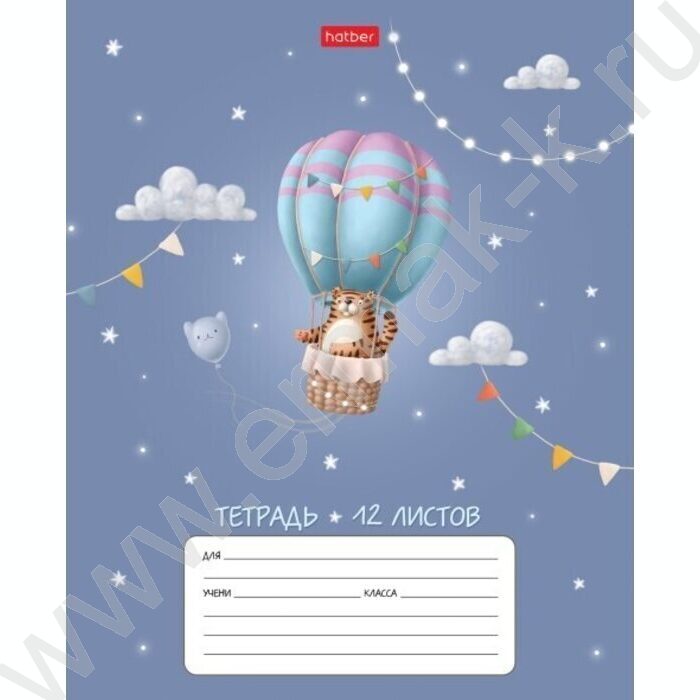 Тетрадь  12л линейка "Воздушное путешествие" 5видов | Фото 2