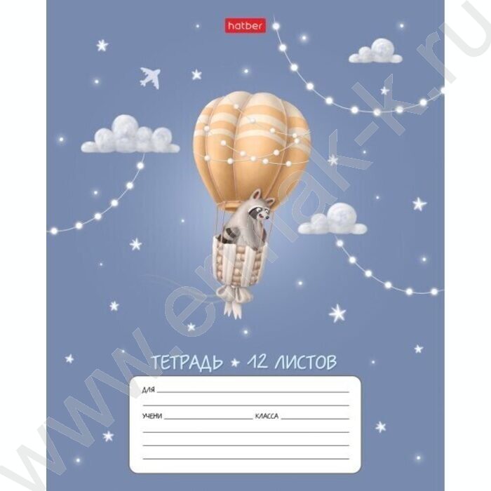 Тетрадь  12л линейка "Воздушное путешествие" 5видов | Фото 4