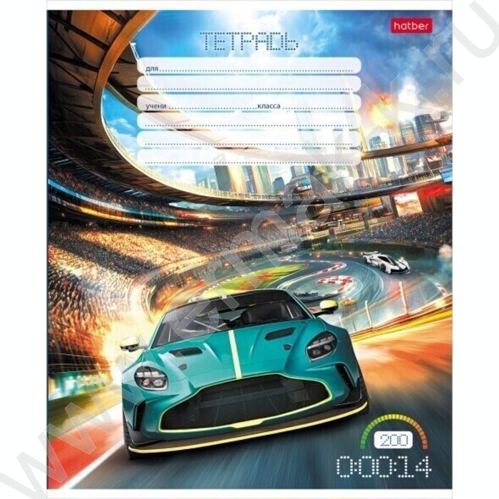 Тетрадь  12л клетка "Престижные гонки" 5видов | Фото 2