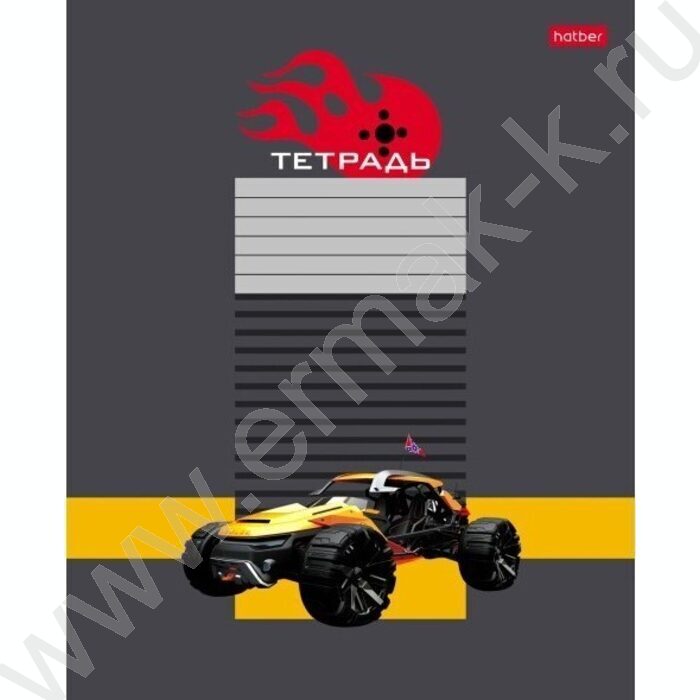 Тетрадь  12л клетка "Багги" 5видов | Фото 1