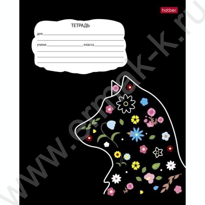 Тетрадь  18л клетка "Цветущие зверушки" 5видов | Фото 4
