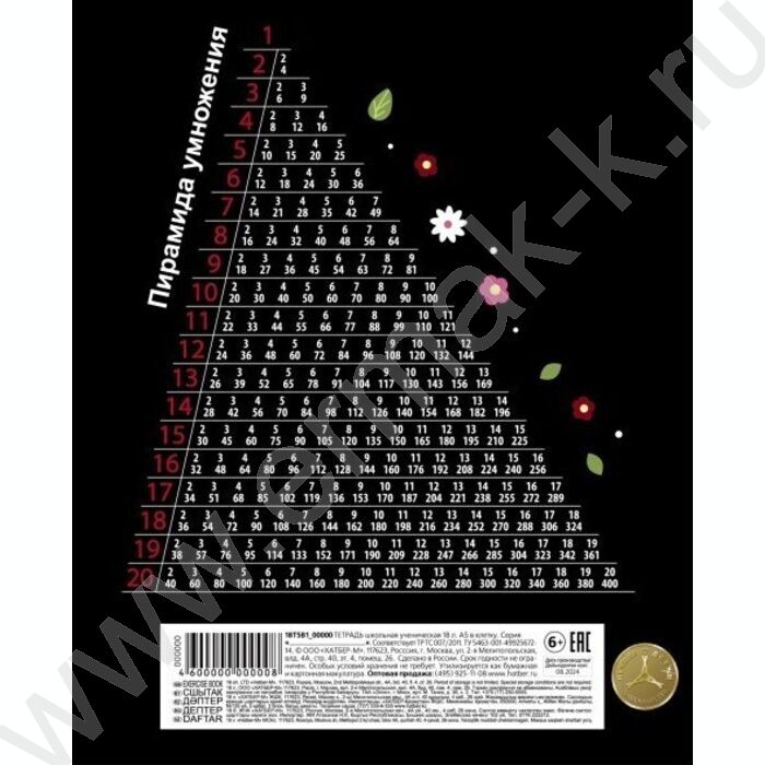 Тетрадь  18л клетка "Цветущие зверушки" 5видов | Фото 6