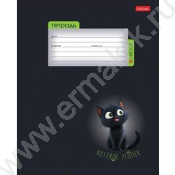 Тетрадь  18л клетка "Котенок уголек" 5видов | Фото 2