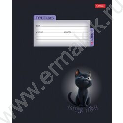 Тетрадь  18л клетка "Котенок уголек" 5видов | Фото 4