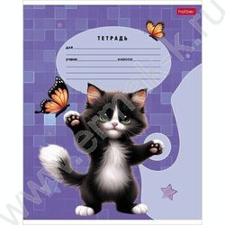 Тетрадь  18л линейка "Черный котик" 5видов | Фото 4