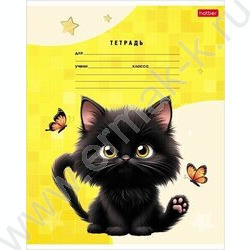 Тетрадь  18л линейка "Черный котик" 5видов | Фото 5