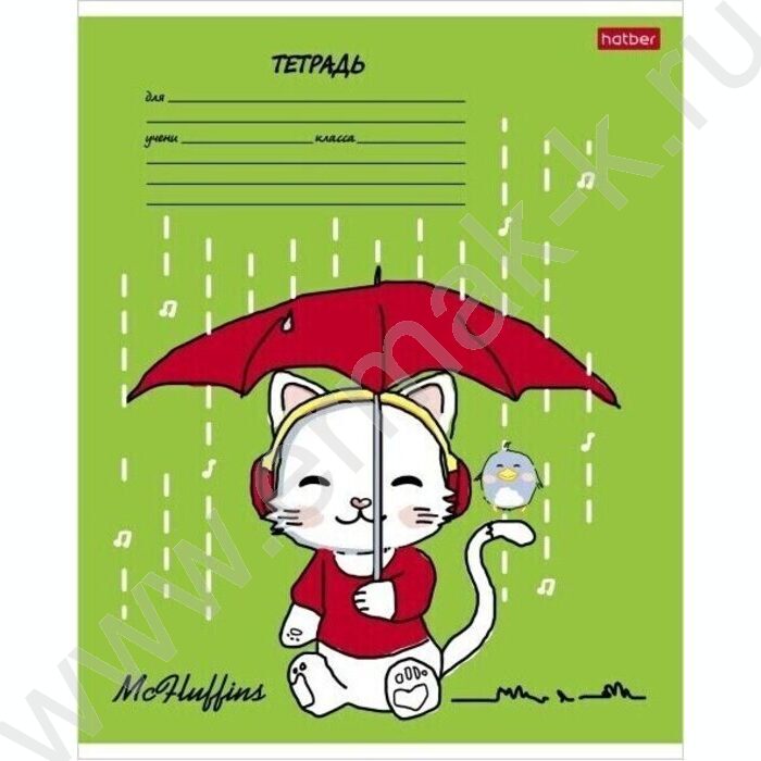 Тетрадь  24л клетка "Мак Флаффинс" 5видов | Фото 3